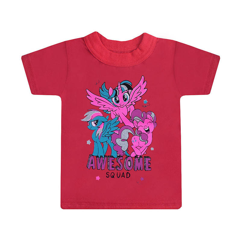 

Детская стильная футболка Awesome squard для девочки кулир, Разные цвета