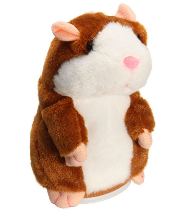 

Говорящий хомяк-повторюшка Мягкая игрушка хомяк Woody Time Brown, Коричневый