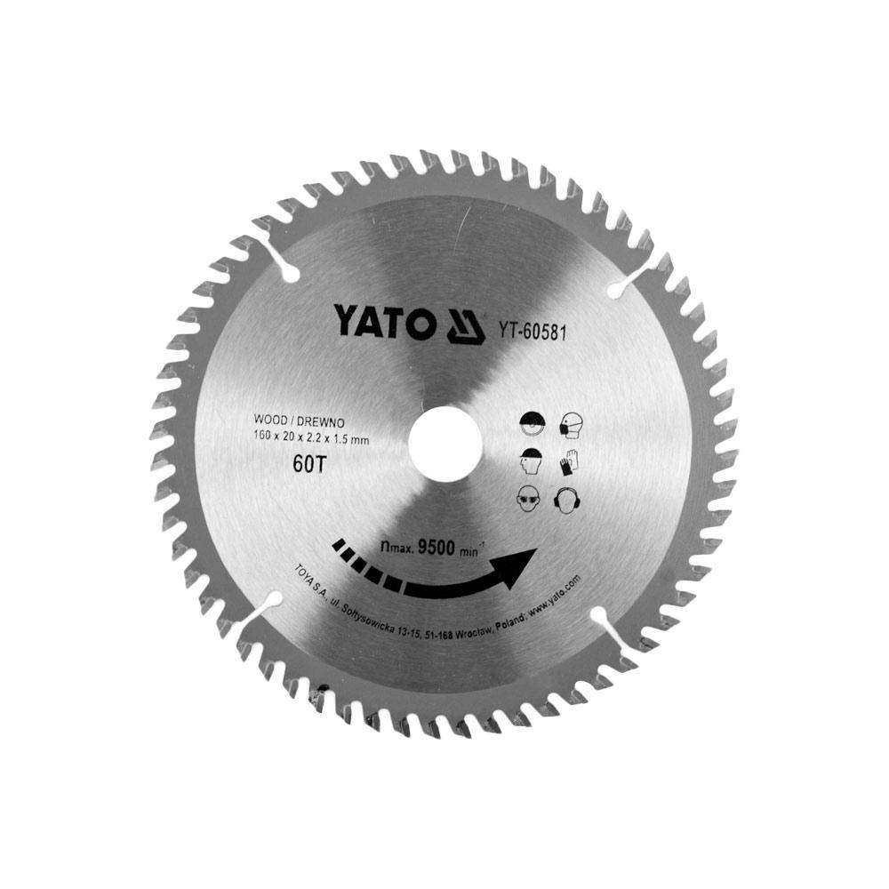 

Диск пильный по дереву Yato YT-60581 160*20*2,2*1,5 мм