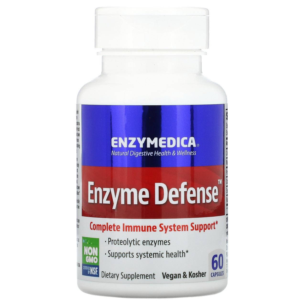 

Enzymedica, Энзимная защита, 60 капсул