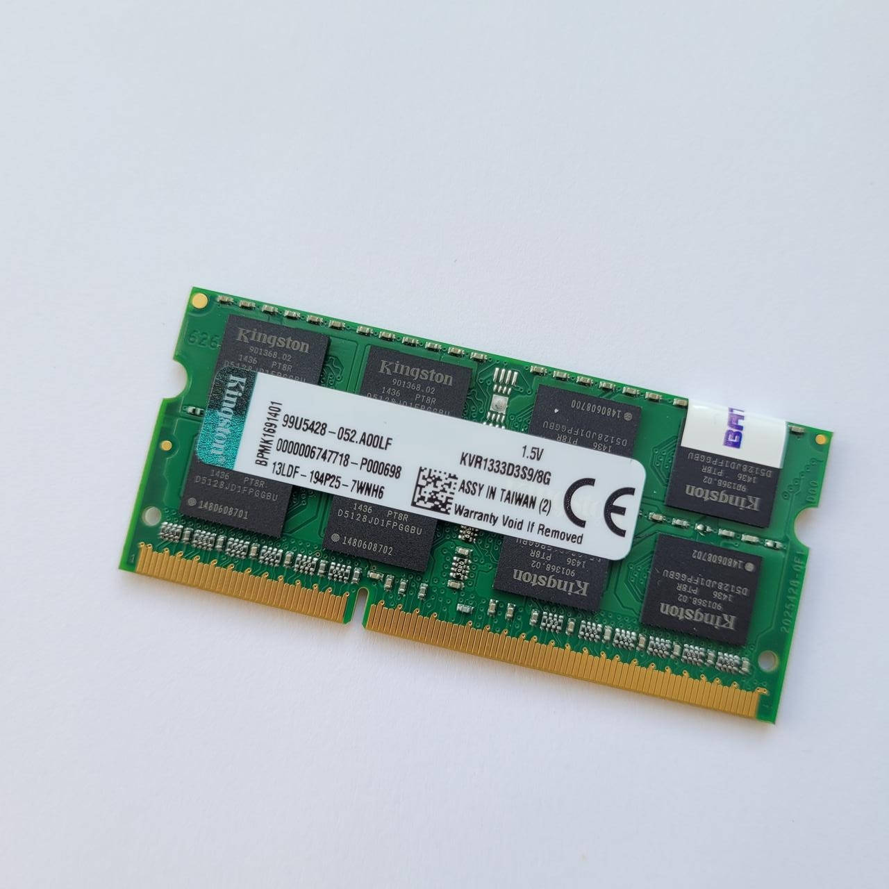 

Оперативная память для ноутбука Kingston SODIMM DDR3 8Gb 1333MHz 10600s CL9 (KVR1333D3S9/8G) Новая!