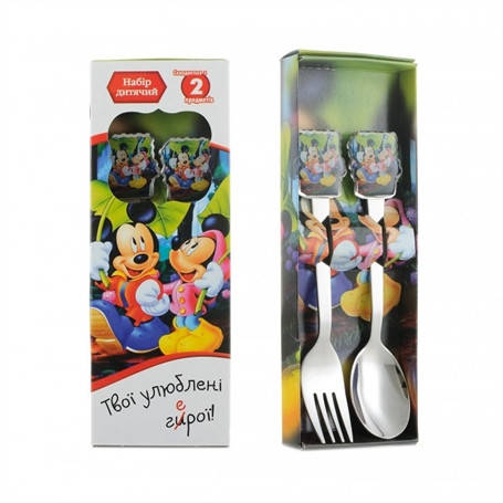 

Набор Isfahan Микки Маус: десертная вилка и чайная ложка 2 предмета (2119)