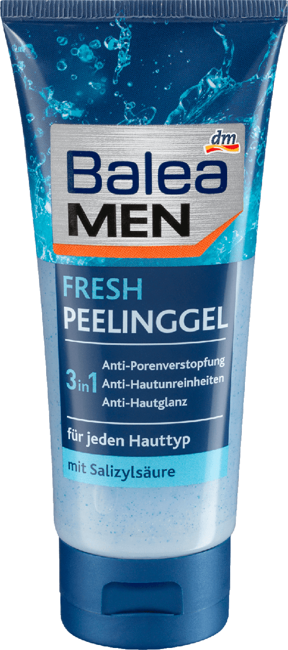 

Пилинг + гель для лица Balea men Peelinggel Fresh, 100 мл.