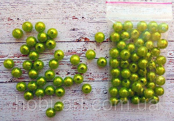 

Бусина 8 мм № 16 (50шт) хакі