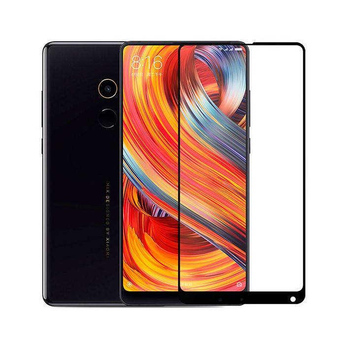 

Защитное стекло для Xiaomi Mi Mix 2 на весь экран 5д стекло на телефон сяоми ми микс 2 черное NFD, Черный
