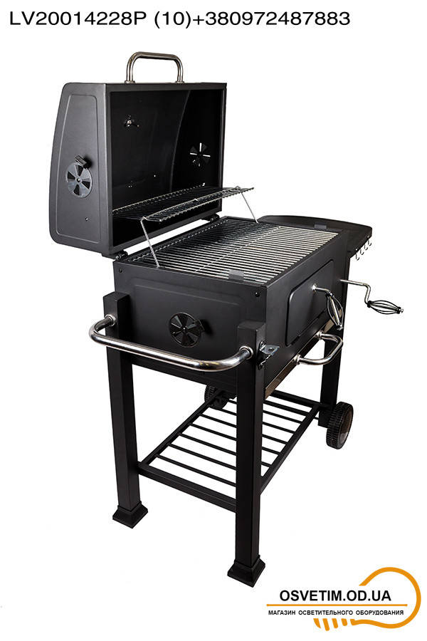 

Угольный Барбекю Гриль С Крышкой Термометром Доп Полочками Фирмы levistella LV20014228P