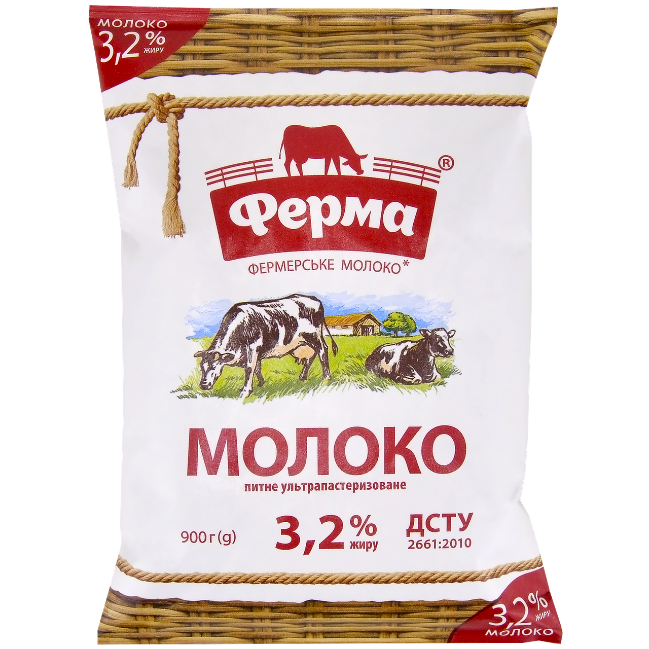 

Молоко ТМ «Ферма» 3.2% 900 мл