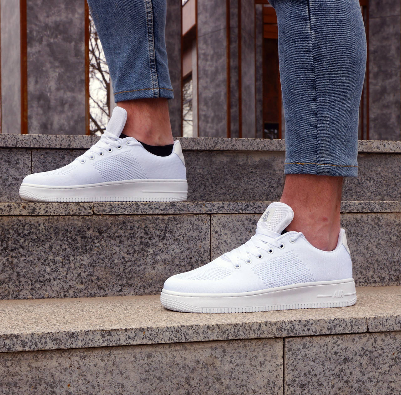 

Мужские кроссовки в стиле Nike Air Force белые, Белый