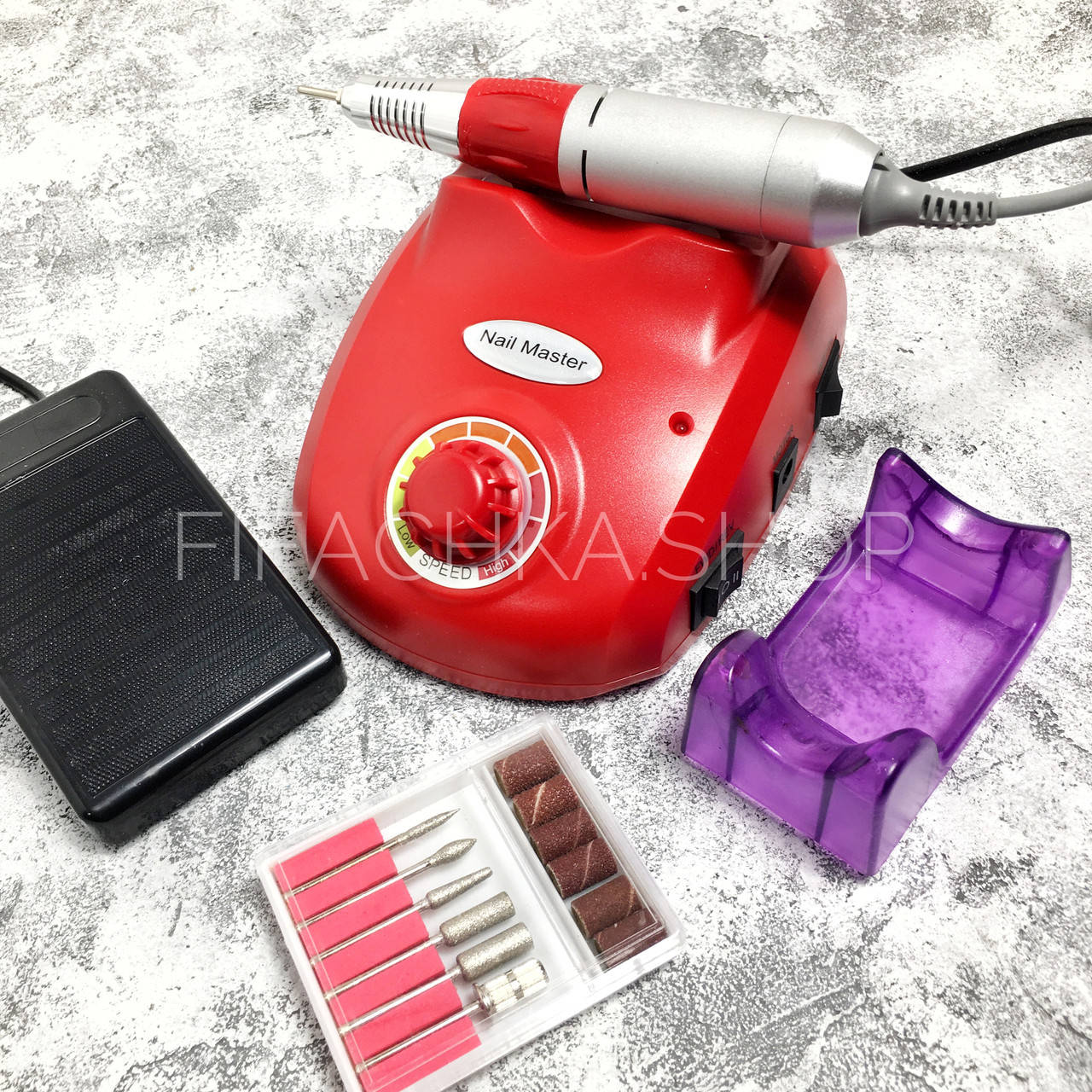 

Фрезер для маникюра и педикюра Nail Master ZS-603 65 Вт 45 000 об/мин красный