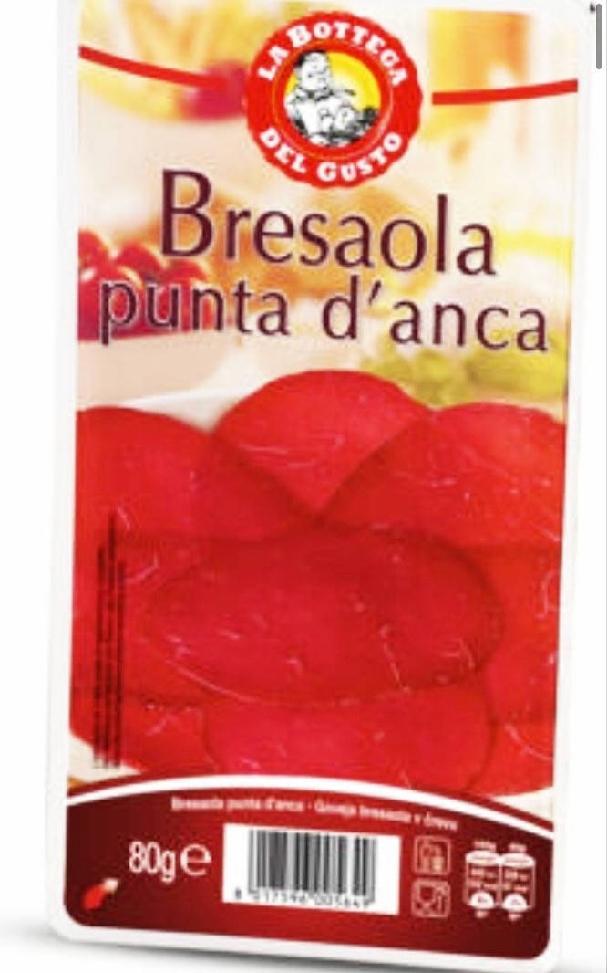 

Нарезка Bresaola Punta d'anca 80гр