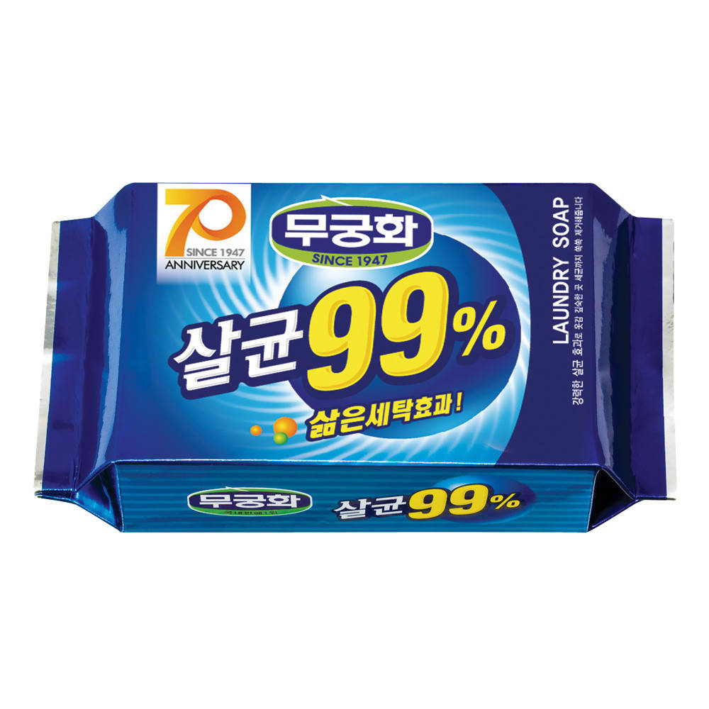 

Мыло хозяйственное антибактериальное 99% Sterilization Laundry Soap Mukungwha 230 гр