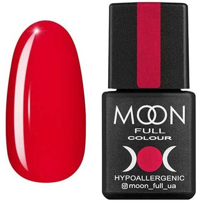 

Гель лак Moon Full color Gel polish №130 (теплый розово красный, эмаль), 8 мл