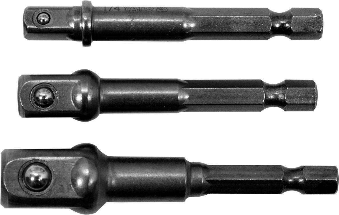 

Держатели-адаптеры торцевых головок 1/4" 3 шт 1/4" 3/8" 1/2" YATO YT-04685