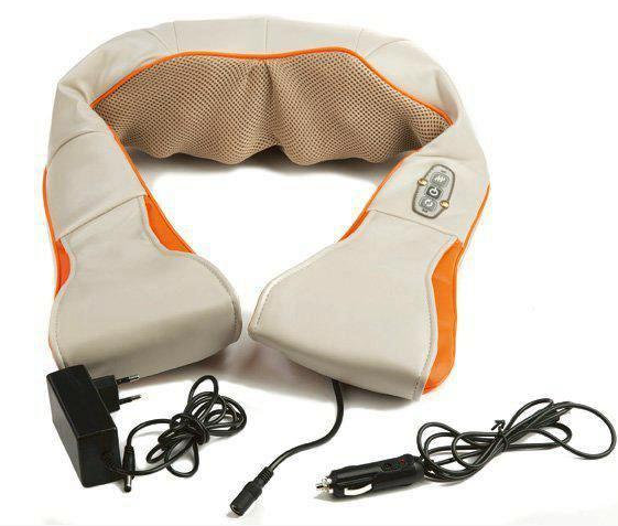 

Роликовый массажёр для спины и шеи Massager of neck kneading Массажер для тела Шейный массажер UKG