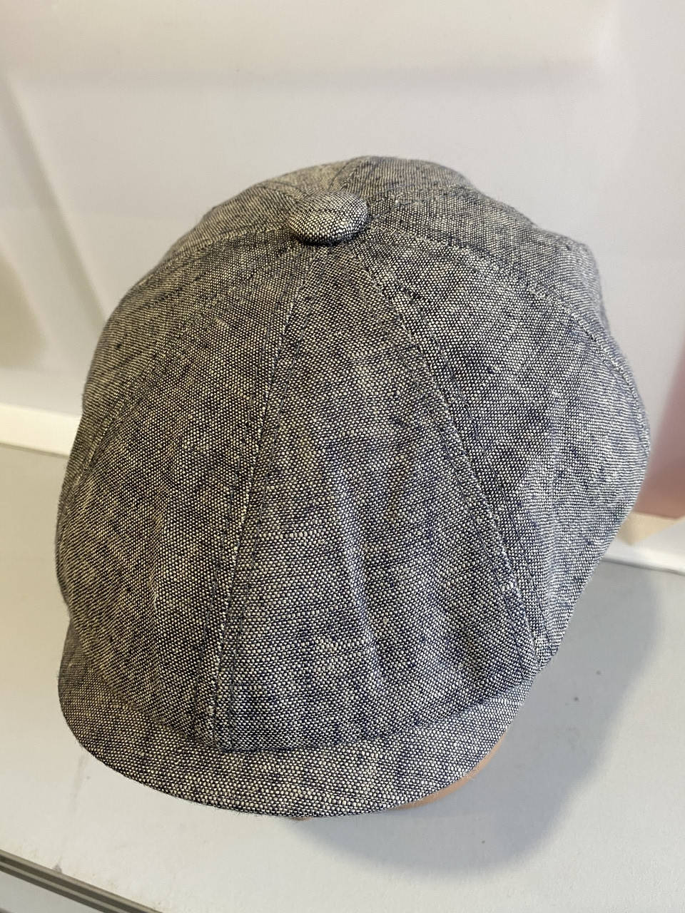 

Кепка-восьмиклинка мужская лен лето 62, Серый