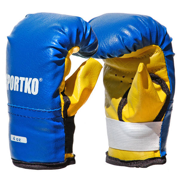 

Боксерские перчатки детские SPORTKO 4-OZ (унций) синий, красный цвета