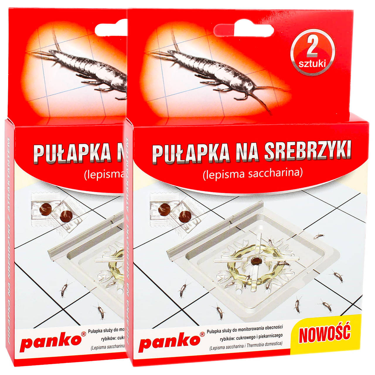 

Ловушка клеевая с аттрактантом от чешуйниц серебрянок 2 x 2 шт Panko