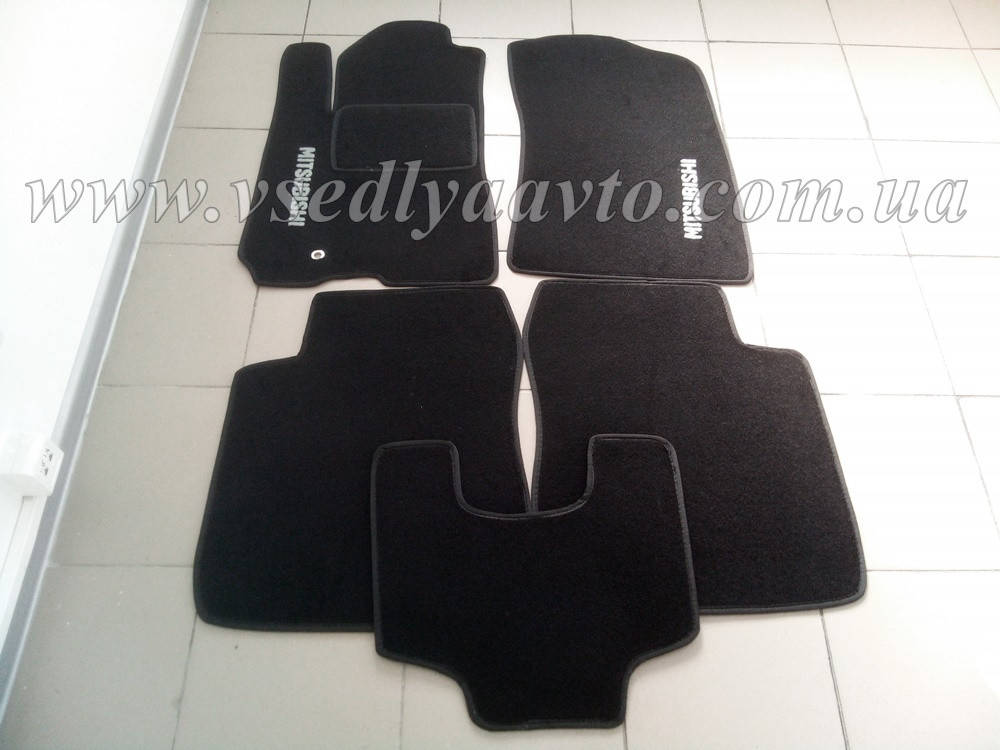 

Ворсовые коврики в салон Mitsubishi Outlander с 2003-2007 гг., Черный