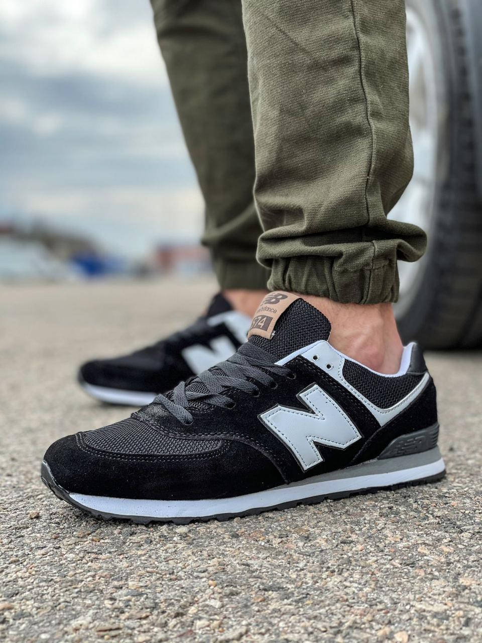 

Кроссовки мужские 18501, New Balance 574, черные [ 43 44 45 46 ] р.(46-29,7см), Черный