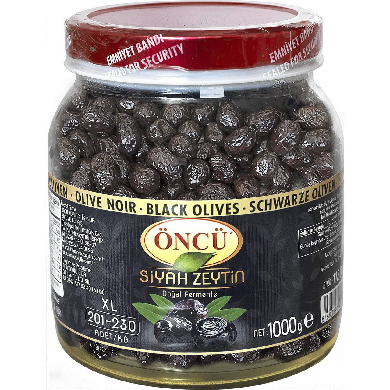 

Вяленные маслины ONCU 1000 г. калибр XL-L ( 201-260 шт 1кг.)