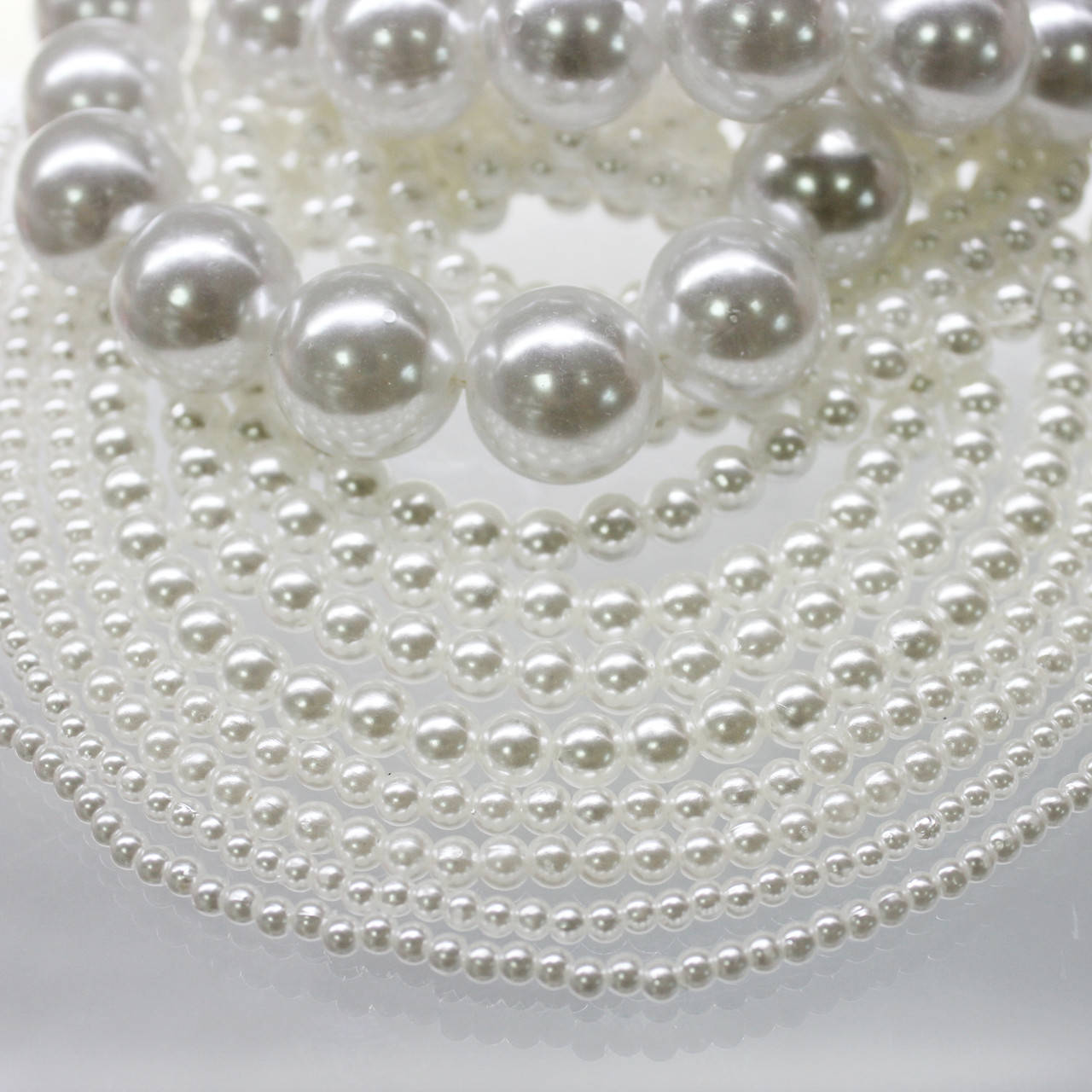 

Акриловые жемчужные бусины.8мм(50шт) Цвет White(белый) .