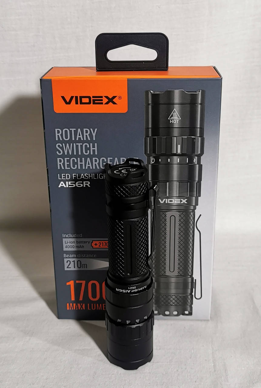 

Фонарь ручной аккумуляторный Videx VLF-A156R 1700 Lm 6500 K, Черный