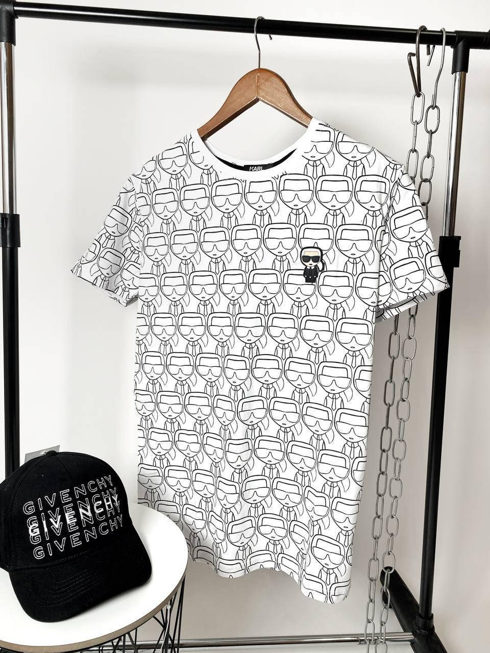 

Мужская стильная брендовая футболка Karl Lagerfeld (белая) XL