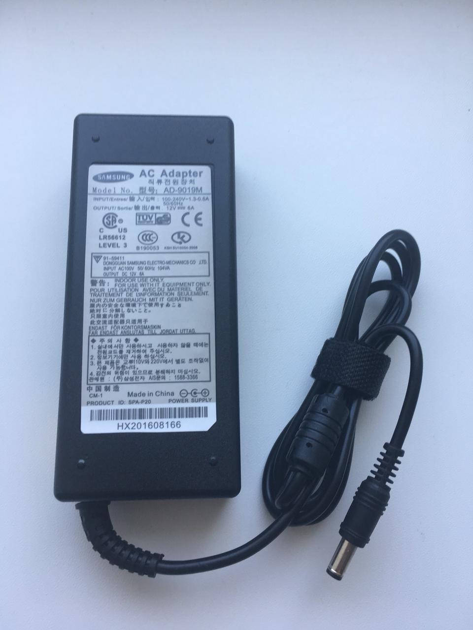 

Зарядка для мониторов LCD, Блок питания Samsung 12V 6A 5.5*2.5