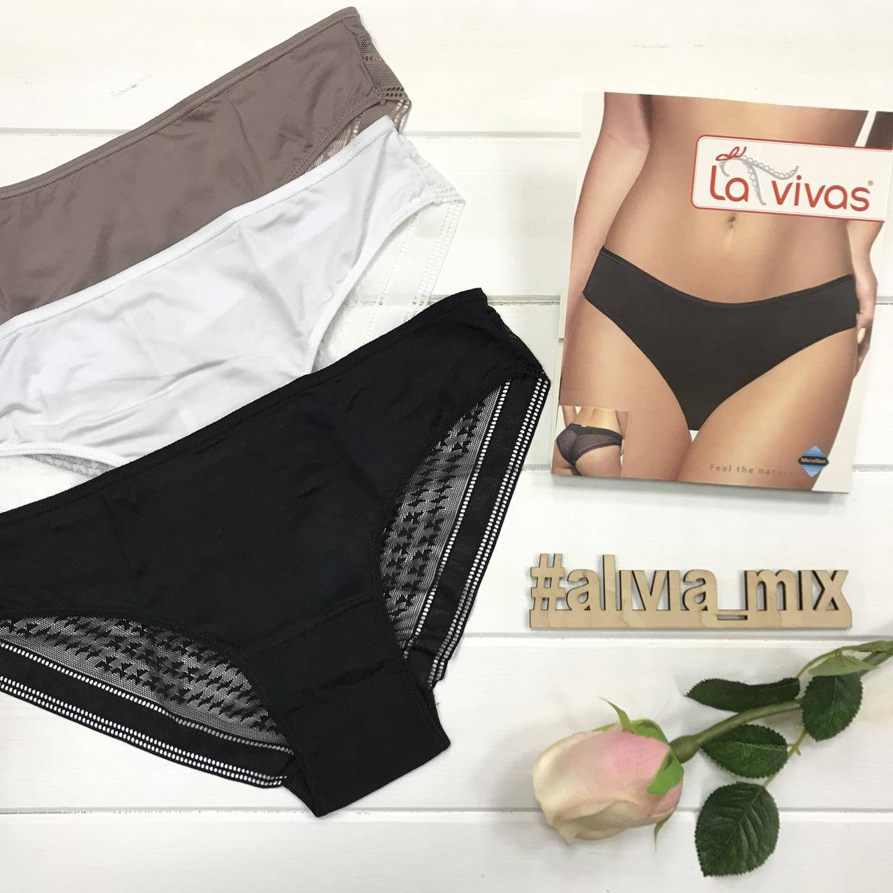 

Женские трусики La Vivas модал L., Черный