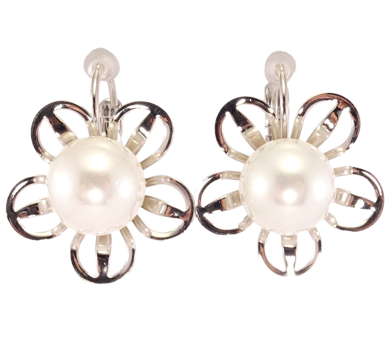 

Серьги Xuping Родий французский замок "Цветок с воздушными лепестками и вставкой жемчужина"