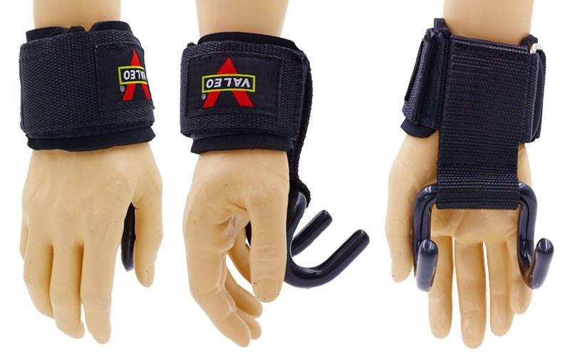 

Крюки ремни атлетические для уменьшения нагрузки на пальцы Valeo XG257: 2 лямки в комплекте