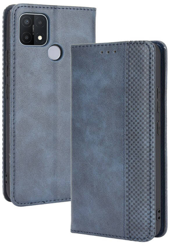 

Чехол книжка RetroLine OPPO A15 / A15s (Оппо А15 А15с), Синий