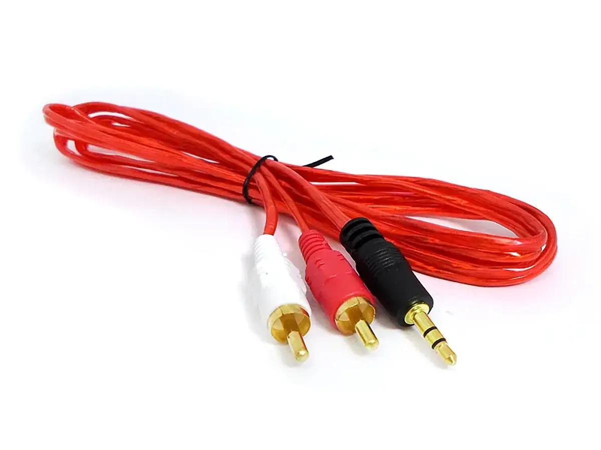 

Кабель Тюльпан Jack 3,5мм - 2RCA зеленый провод TLP-1-2-D 500шт 7970, Красный