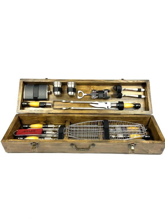 

Набор шампуров в кейсе ручной роботы из нержавеющей стали "Кабан-1" (K-0003)