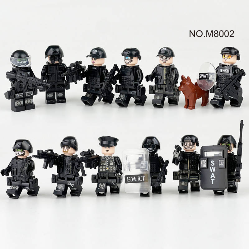 

Фигурки человечки военные полиция спецназ солдаты swat для лего lego