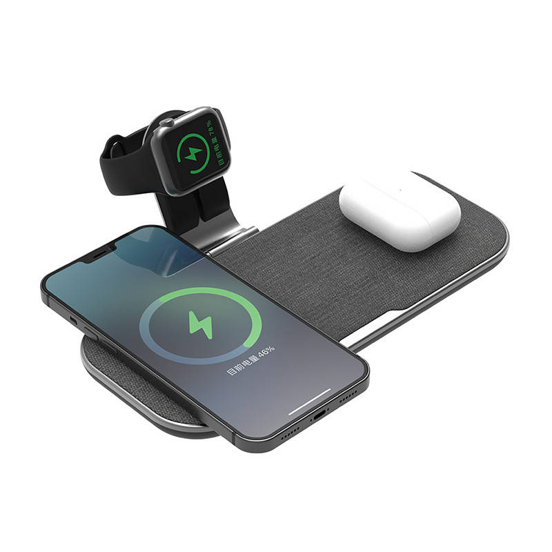 

Док станция беспроводной зарядки 3 в 1 Magnetic S1 15W for iPhone 13/12, AirPods, iWatch