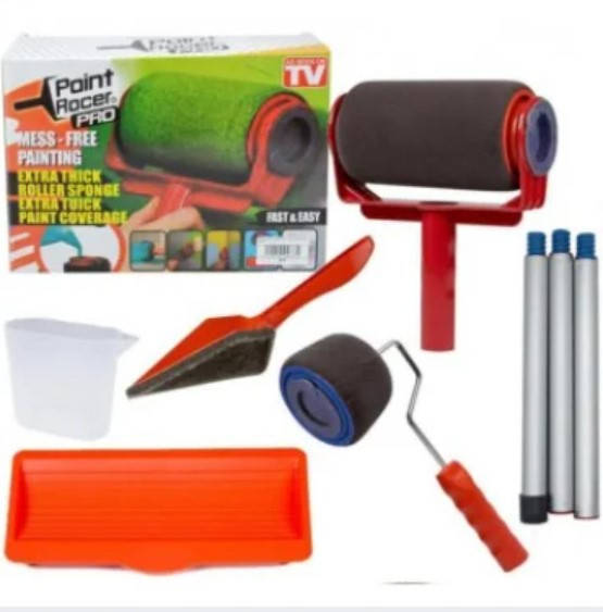 

Универсальный многоразовый валик с резервуаром для краски PAINT ROCER набор для покраски