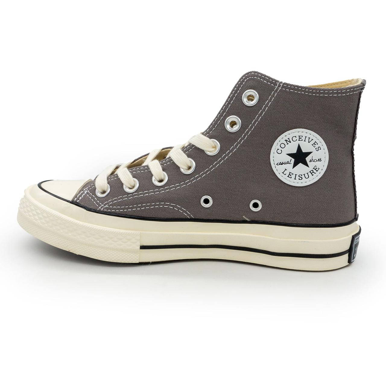 

Высокие серые кеды Naibang LE I Sure в стиле конверс,Converse Chuck 70 р.(39, 40), Серый