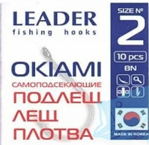 

Крючок самоподсекающий Leader Okiami BN №0.8