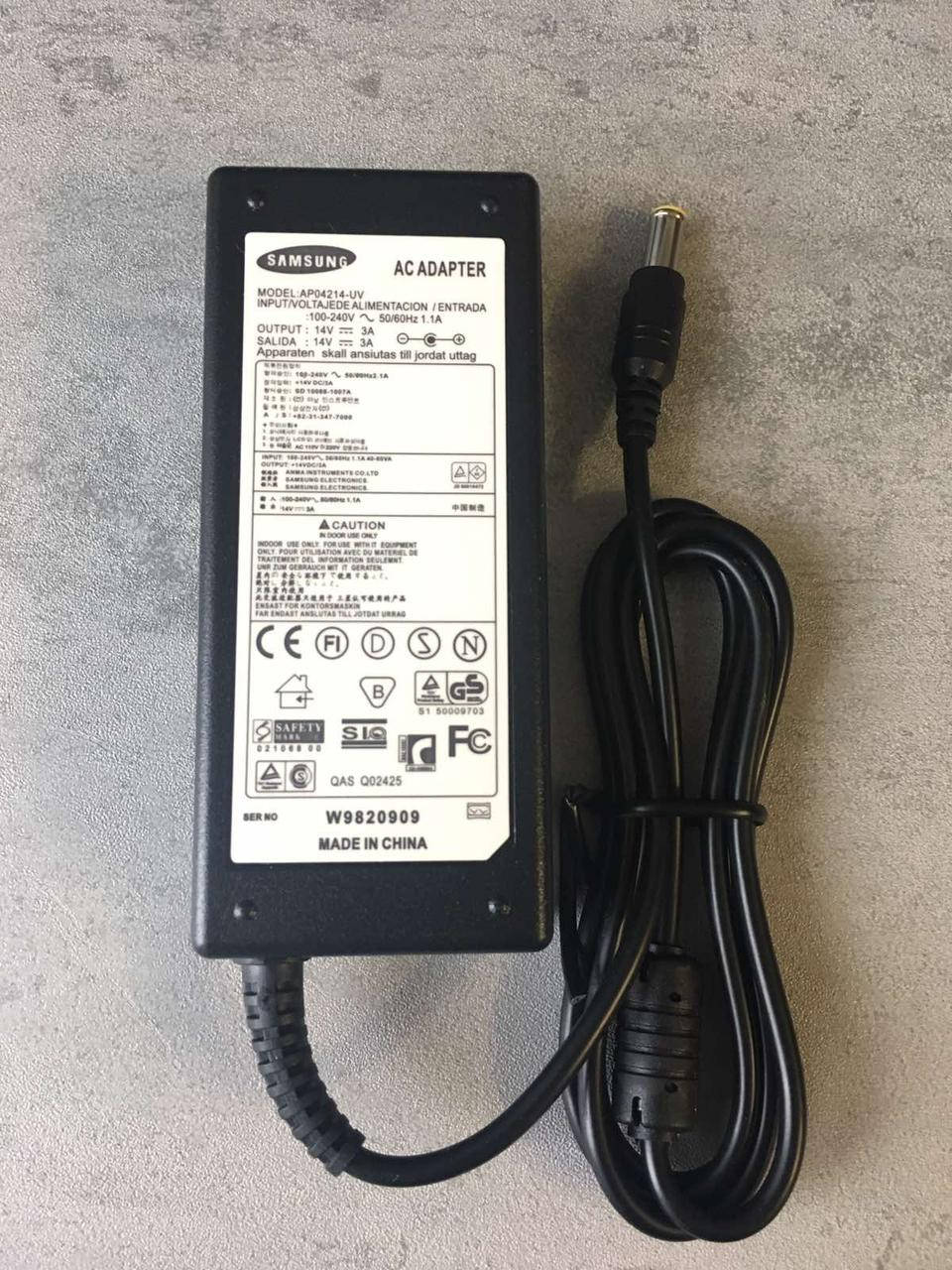 

Зарядка,Блок питания для мониторов Samsung 14V 3A (6.5*4.4)