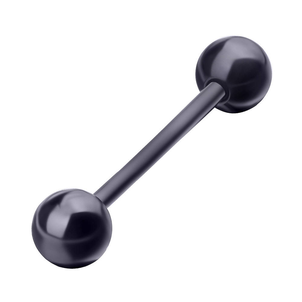 

Пирсинг в язык - Стальной (Черный)