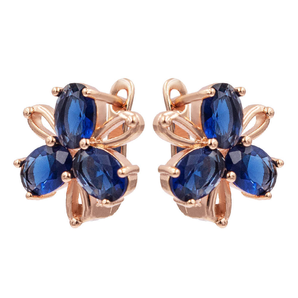 

Серьги классические “Цветок” (Медицинское золото)