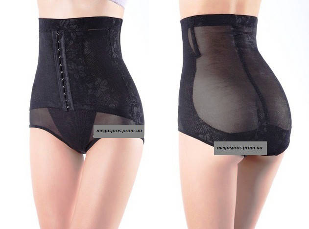 

Трусы послеродовые с корсетом на крючках 2в1. Качество. Все размеры. 36002. 3XL, Чёрные