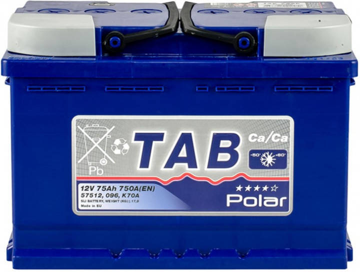 

Автомобильный аккумулятор 75Ah/12V 750A TAB Polar Blue (0) Euro (121 075)