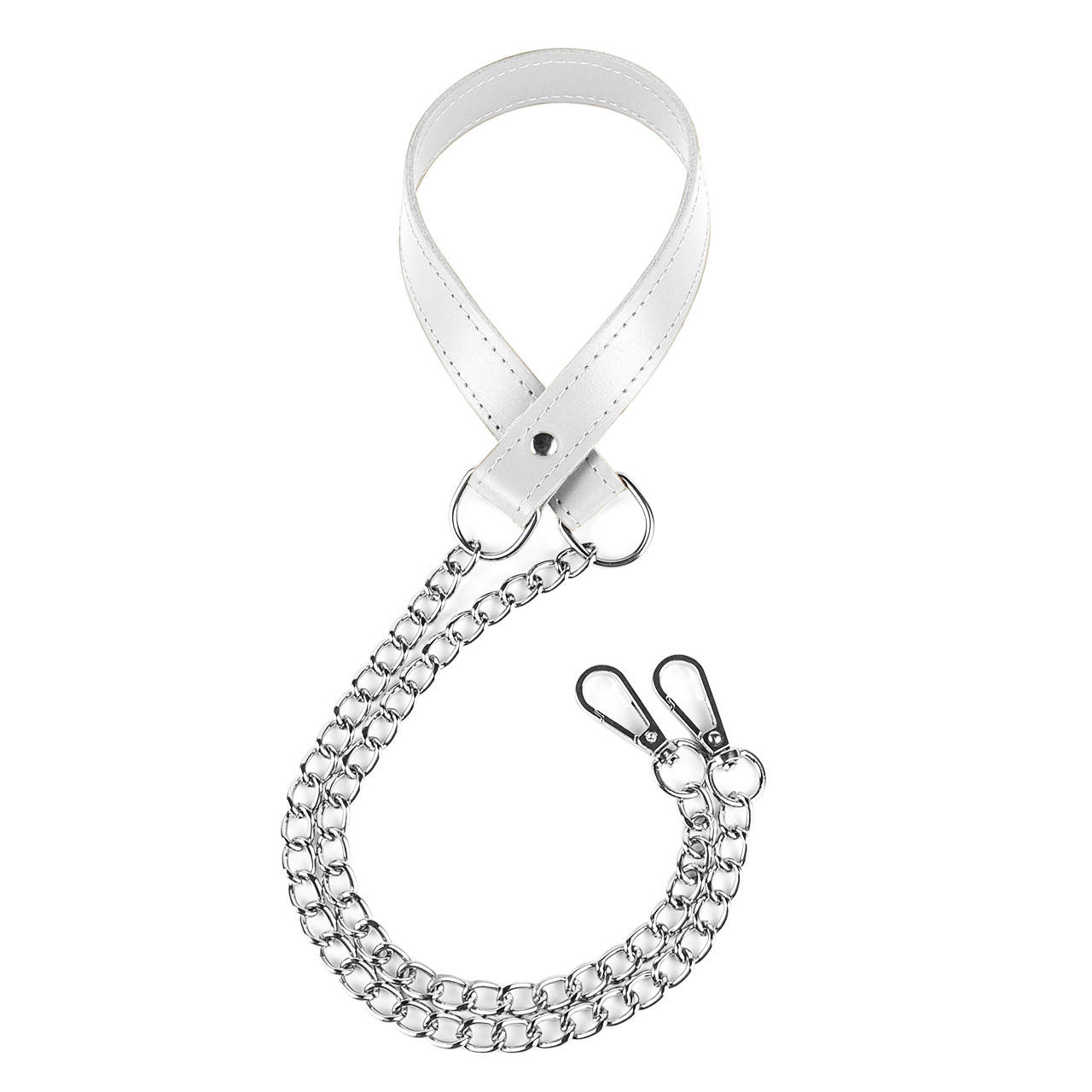 

Ручка для сумки кожа Белая + цепь, 112 см, Белый