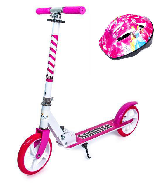 

+ Шлем + Детский двухколесный самокат Складной Scooter 470 Розовый цвет