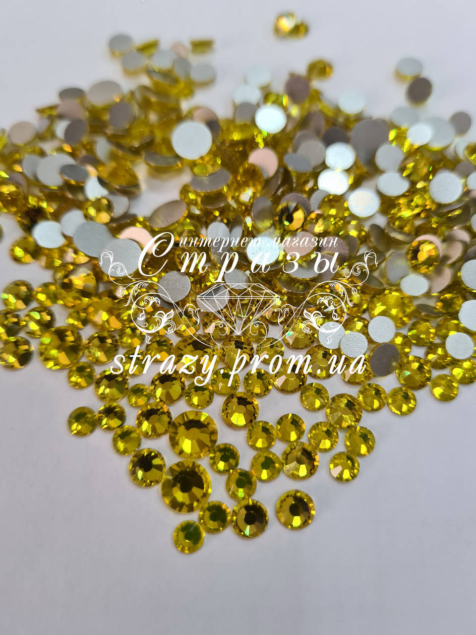 

Стразы Citrine Микс размеров 1400шт (ss12,ss16,ss20,ss30) "Crystal Premium"
