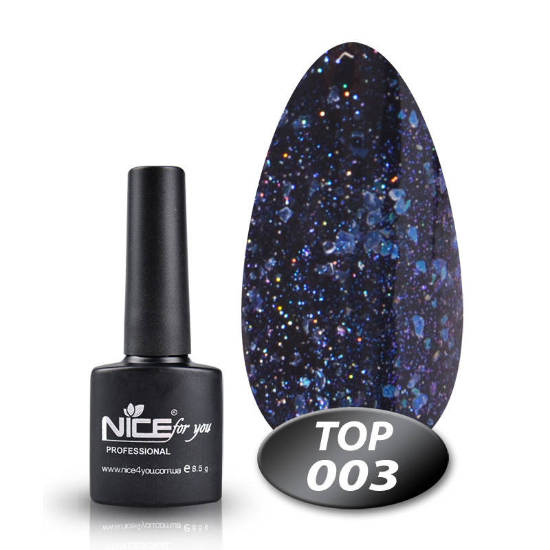 

Топ с глиттером 003 Nicefor you синий с фиолетовым 8,5 мл