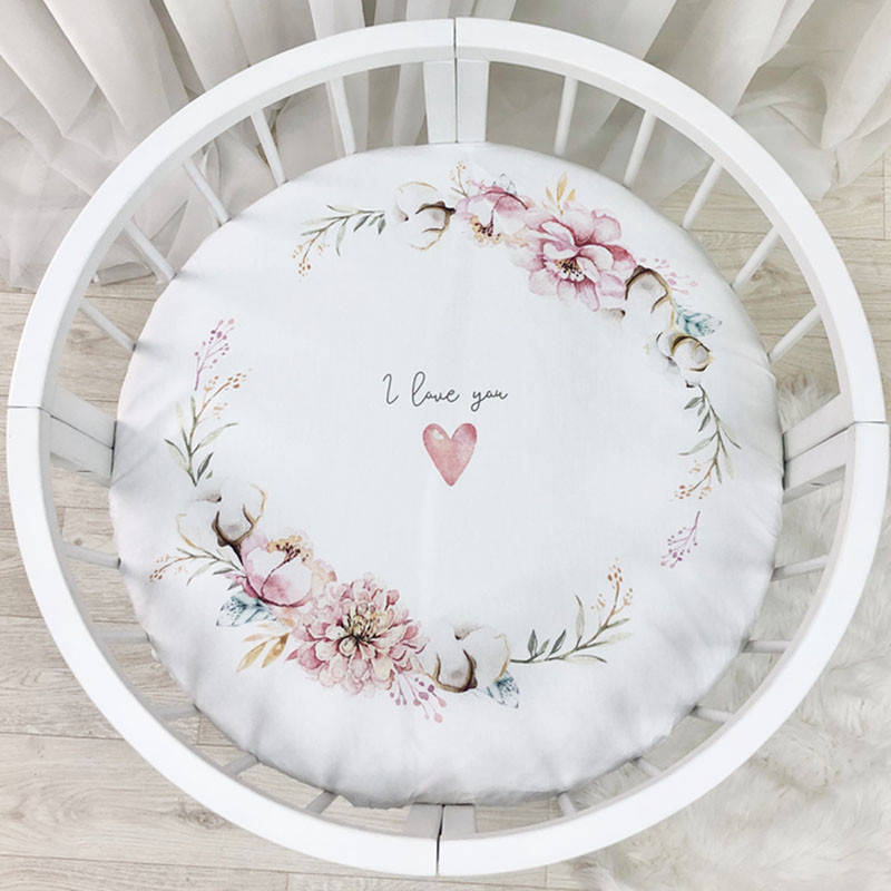 

Простынь детская с печатью Heart and flowers