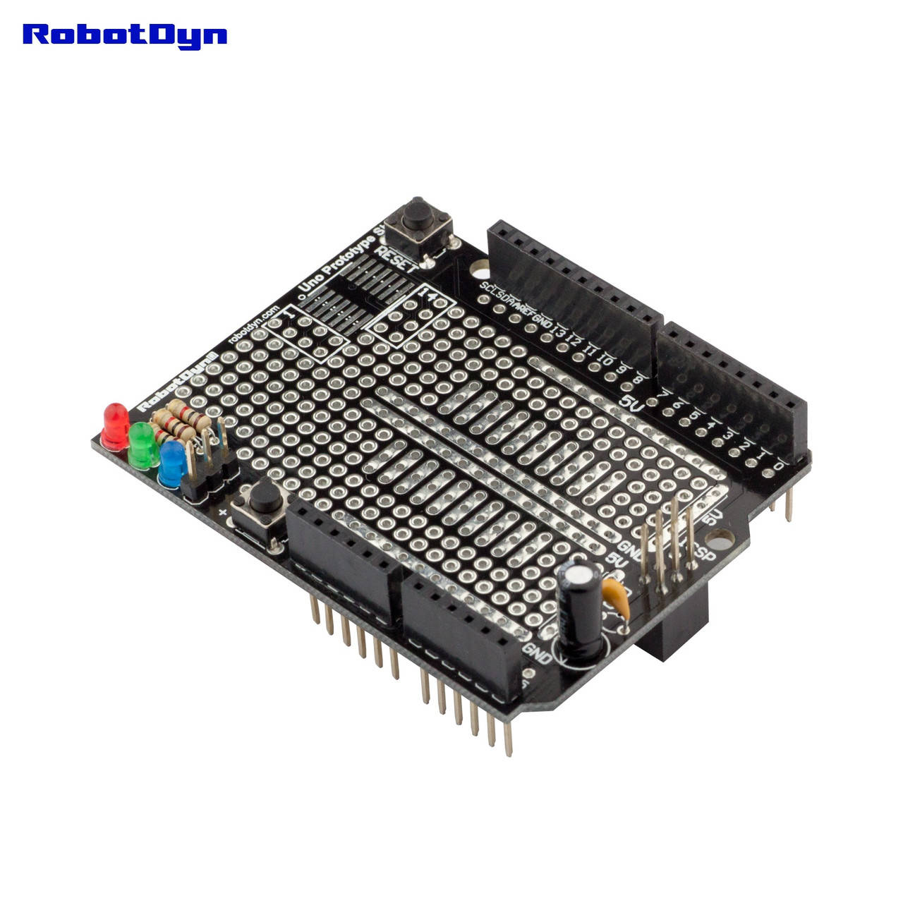 

Плата расширение для прототипирования для Arduino Uno распаян